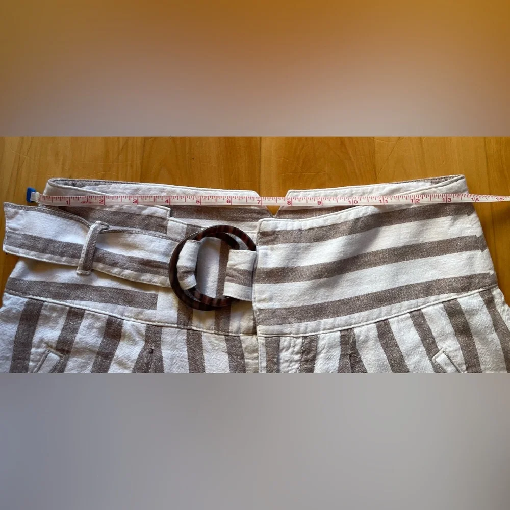 Anthropologie Linen Striped Pants - Picture 8 of 10